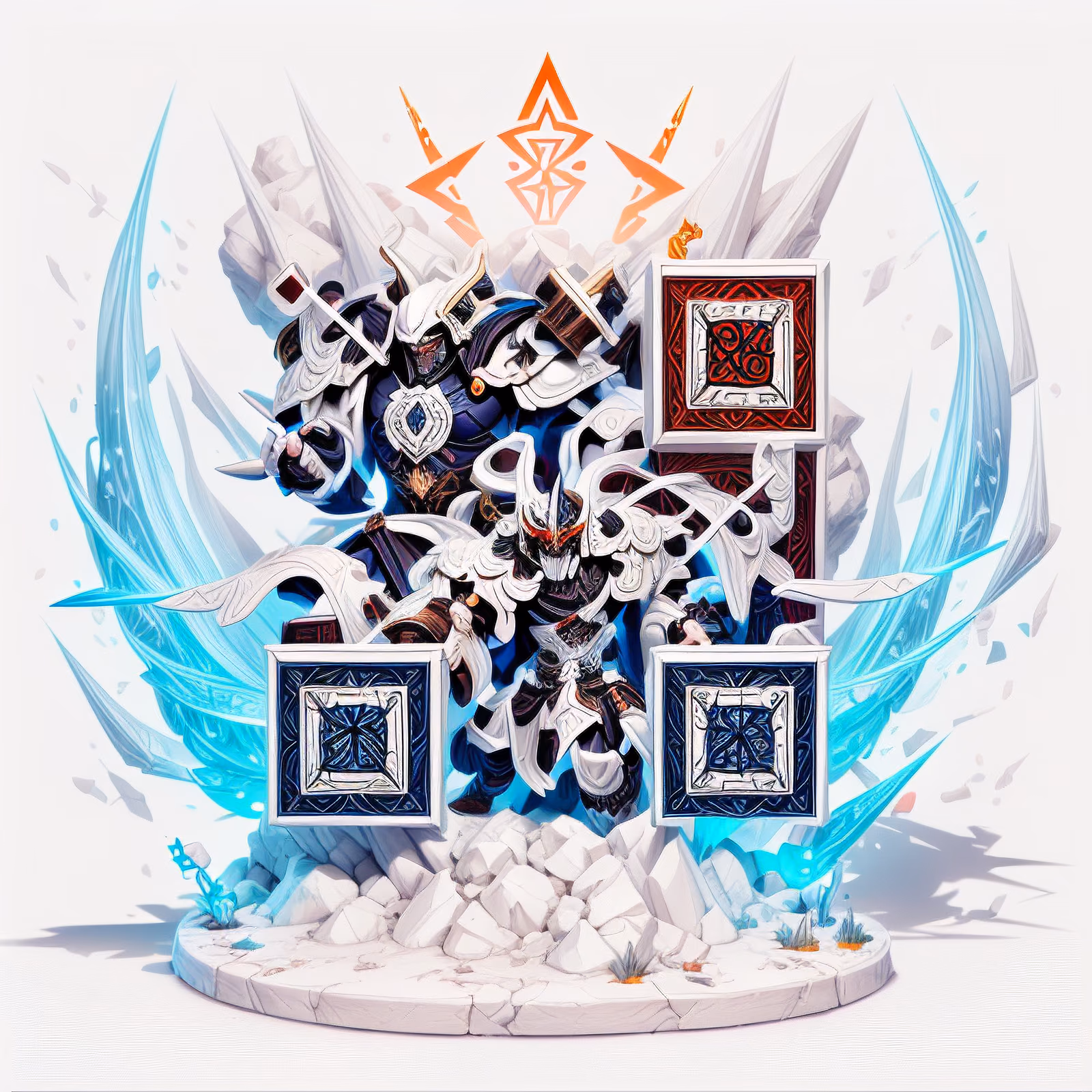 Armored Rune Warriors Game Art QR Code for Posters — image 1