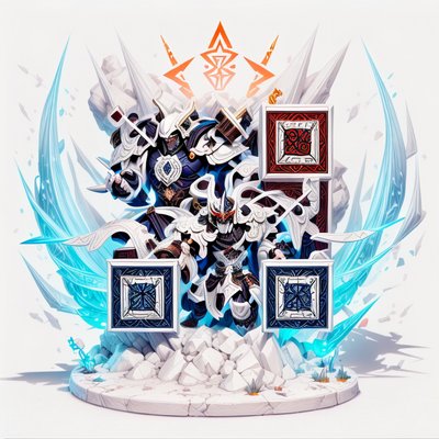 Armored Rune Warriors Game Art QR Code for Posters