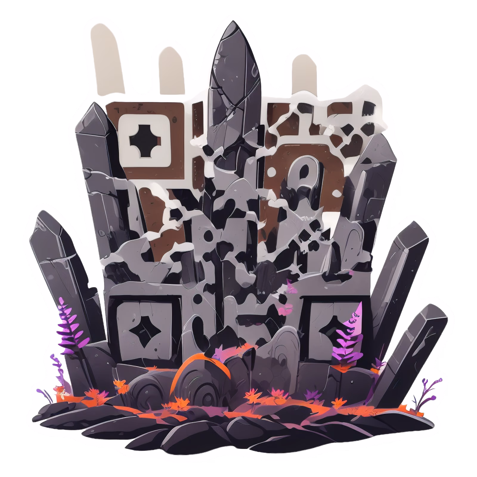 Standing Stones Vector QR Code for Stickers — image 1