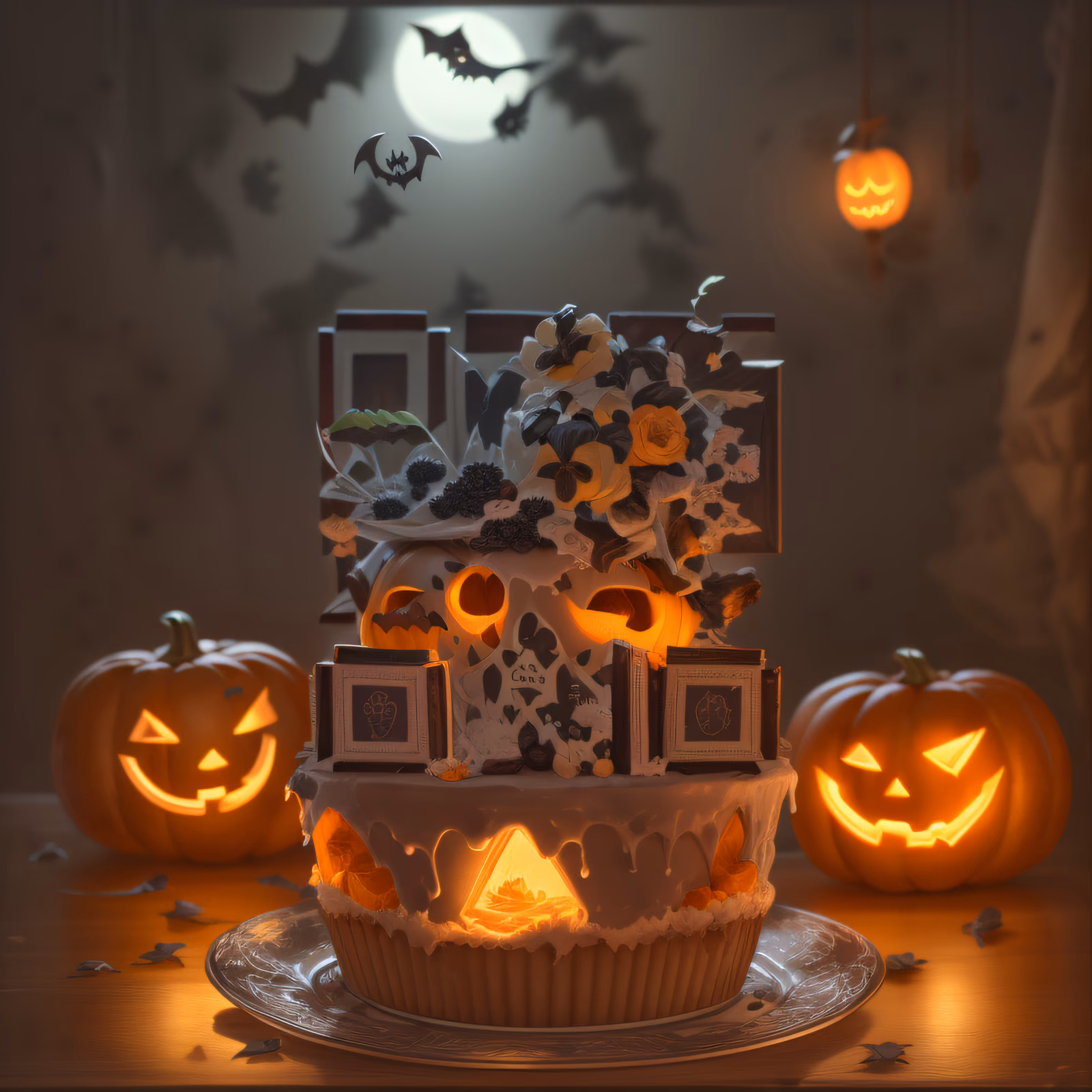 Halloween Pumpkin Cake 3D QR Code for Posters — image 1