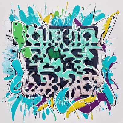 Graffiti Wildstyle Tag Street Art QR Code for Apparel