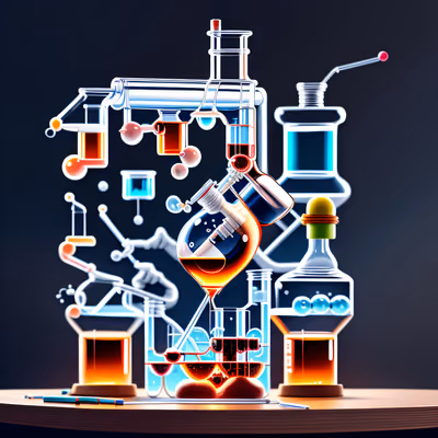 Светящаяся химическая посуда: 3D QR-код для постеров — изображение 1