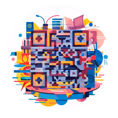 Абстрактный офисный принтер: векторный QR-код для стикеров — изображение 1