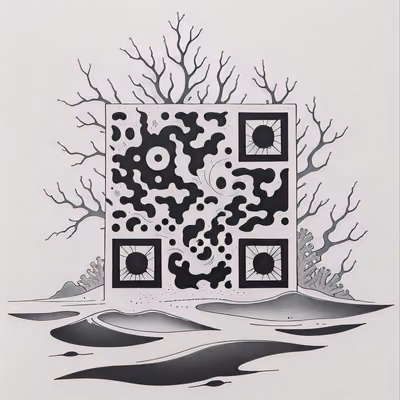 Coral Reef Ink Tattoo QR Code for Temporary Tattoos — image 1