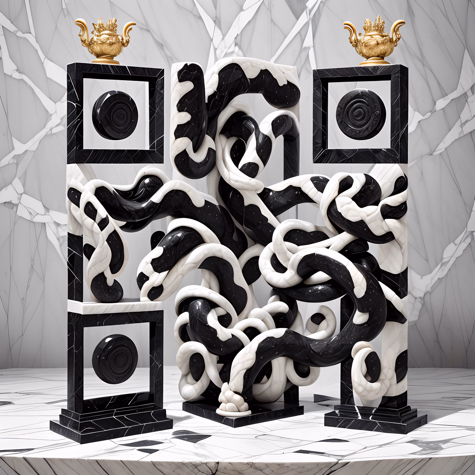 Скульптура мраморных змей: QR-код — изображение 1