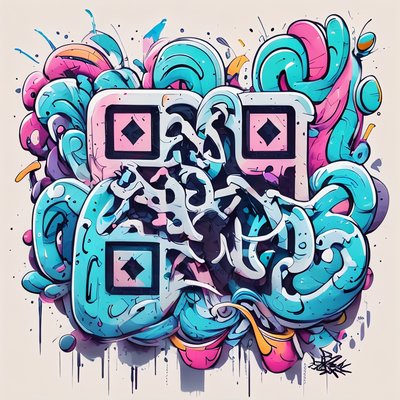Graffiti Wildstyle Lettering Graffiti & Street Art QR Code for Stickers