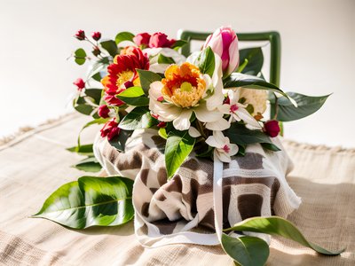 Mixed Flower Bouquet Photo QR Code Art