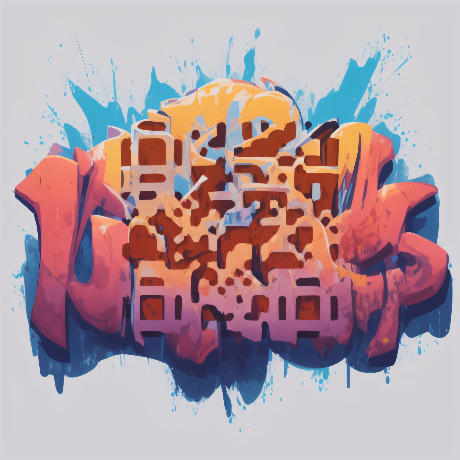 Graffiti Lettering Street Style QR Code for Apparel — image 1