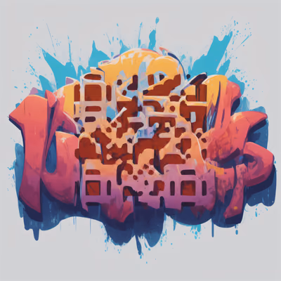 Graffiti Lettering Street Style QR Code for Apparel — image 1
