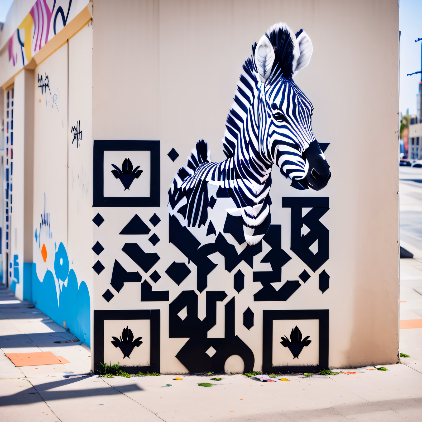 Zebra Street Mural QR Code for Posters — image 1