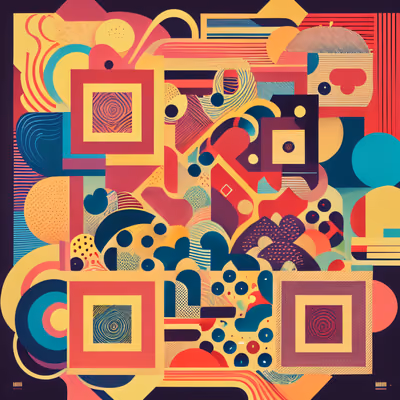 Colorful Geometric Abstract Pattern Generative & Geometric Abstract QR Code for Posters — image 1