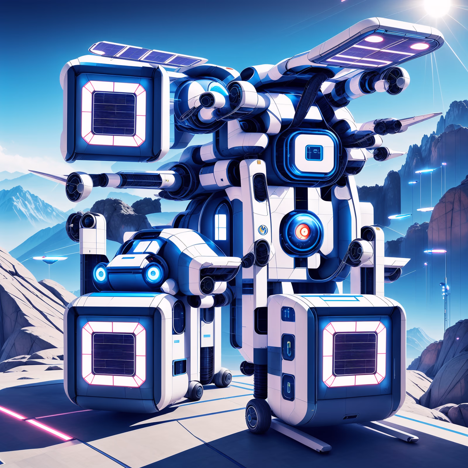 Solar Medical Pod Retrofuturist QR Code for Posters — image 1