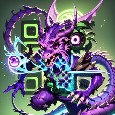 Purple Dragon Concept Art QR Code for Posters