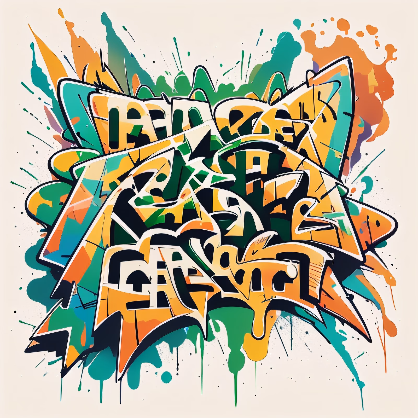Wildstyle Graffiti Lettering QR Code for Apparel — image 1