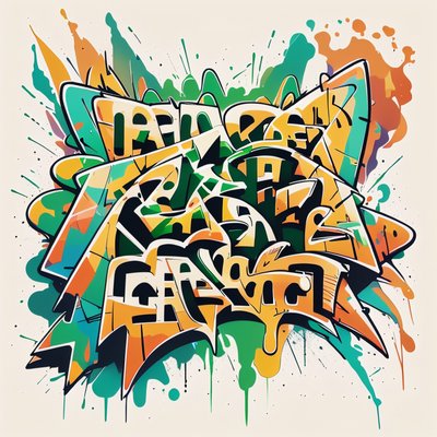Wildstyle Graffiti Lettering QR Code for Apparel