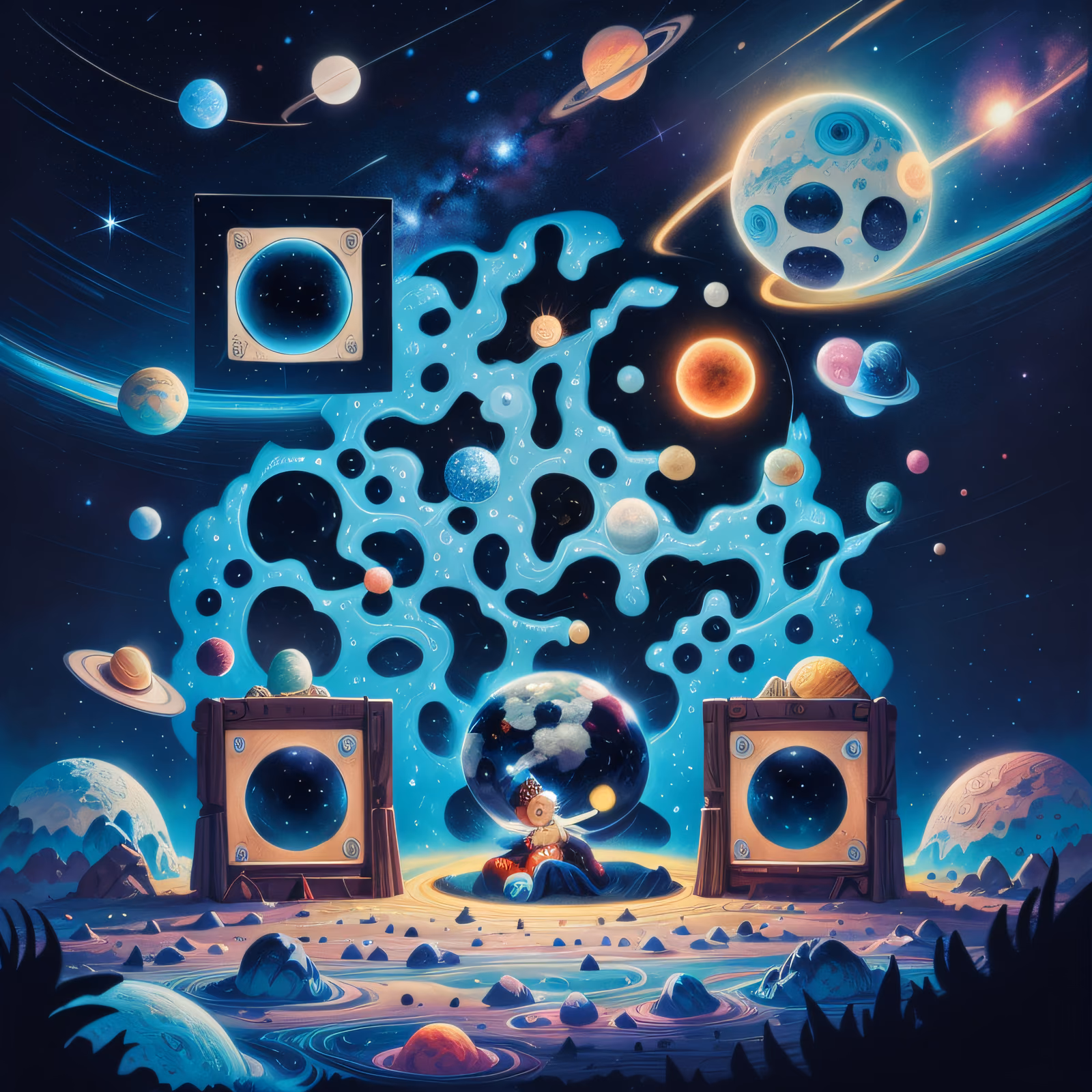 Cosmic Planets Storybook QR Code for Posters — image 1