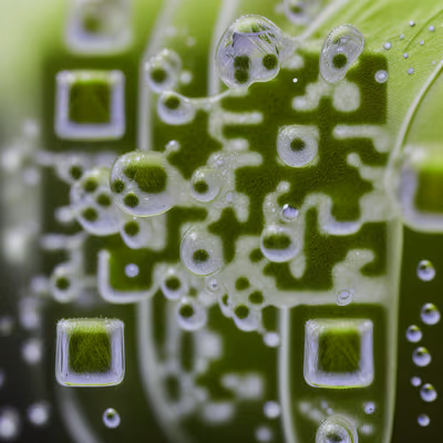 Капли воды на листе, макро: QR-код для упаковки — изображение 1