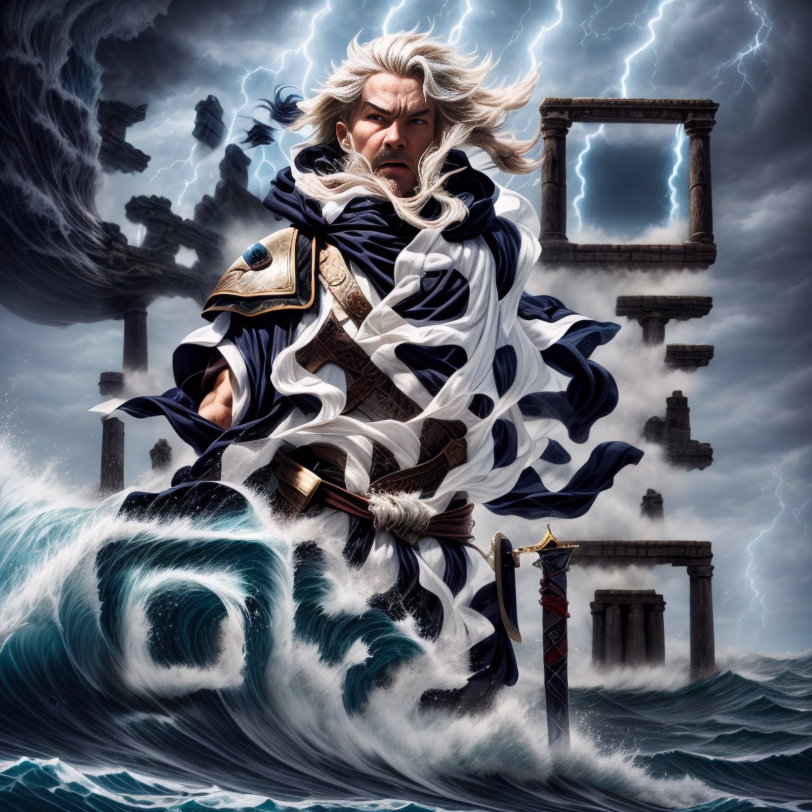 Storm Warrior Fantasy QR Code for Posters — image 1