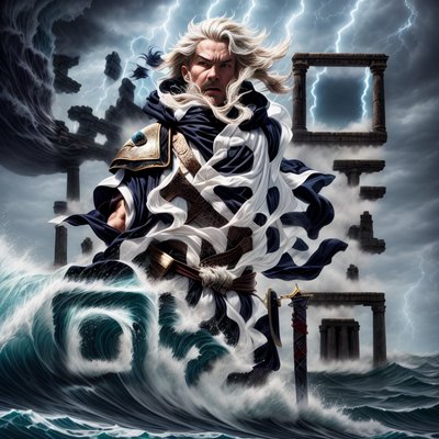 Storm Warrior Fantasy QR Code for Posters