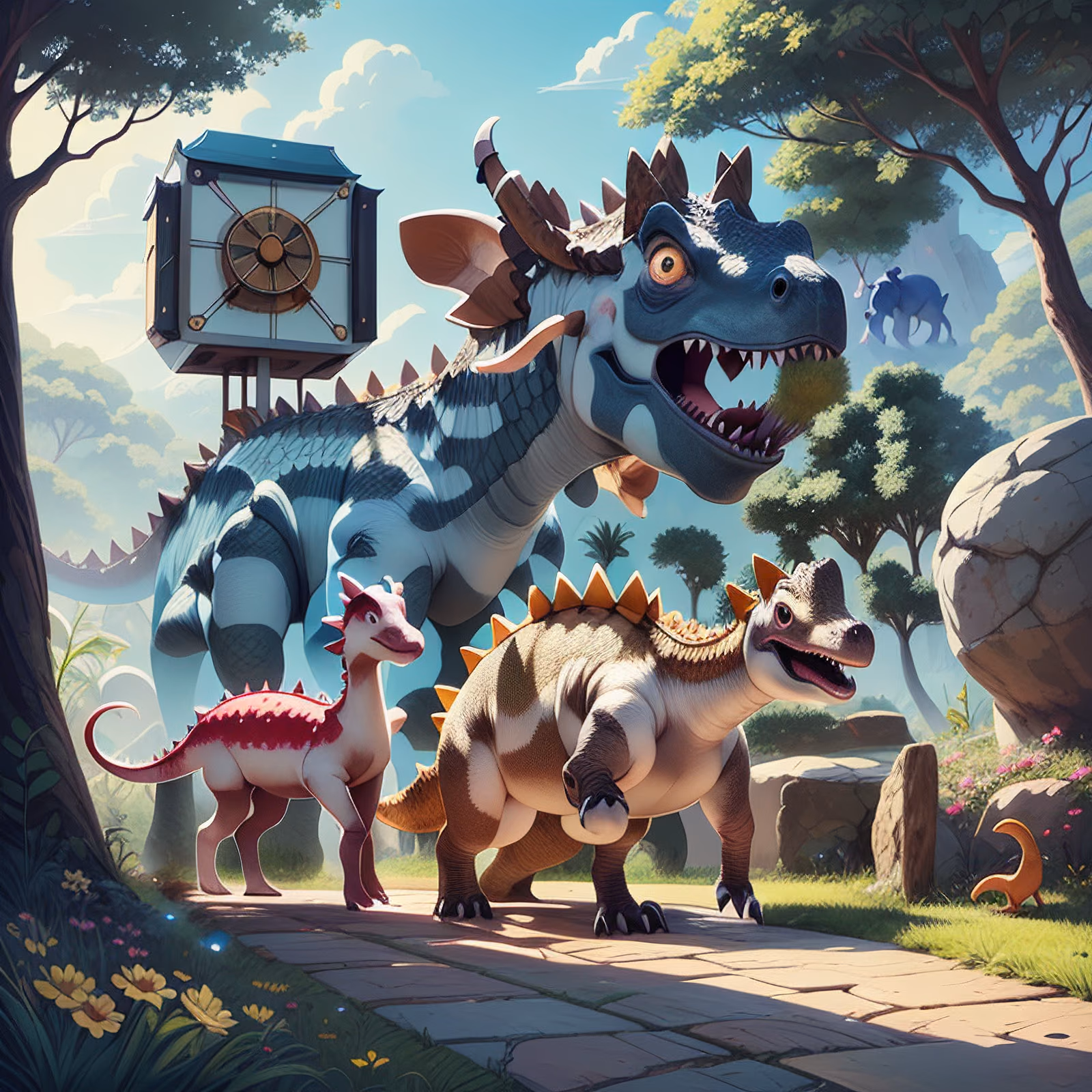 Friendly Dinosaurs in Valley Storybook QR Code for Book Covers — image 1