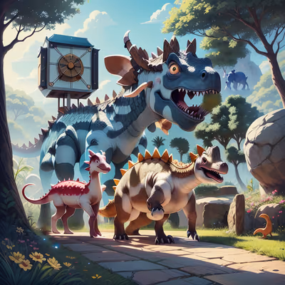 Friendly Dinosaurs in Valley Storybook QR Code for Book Covers — image 1