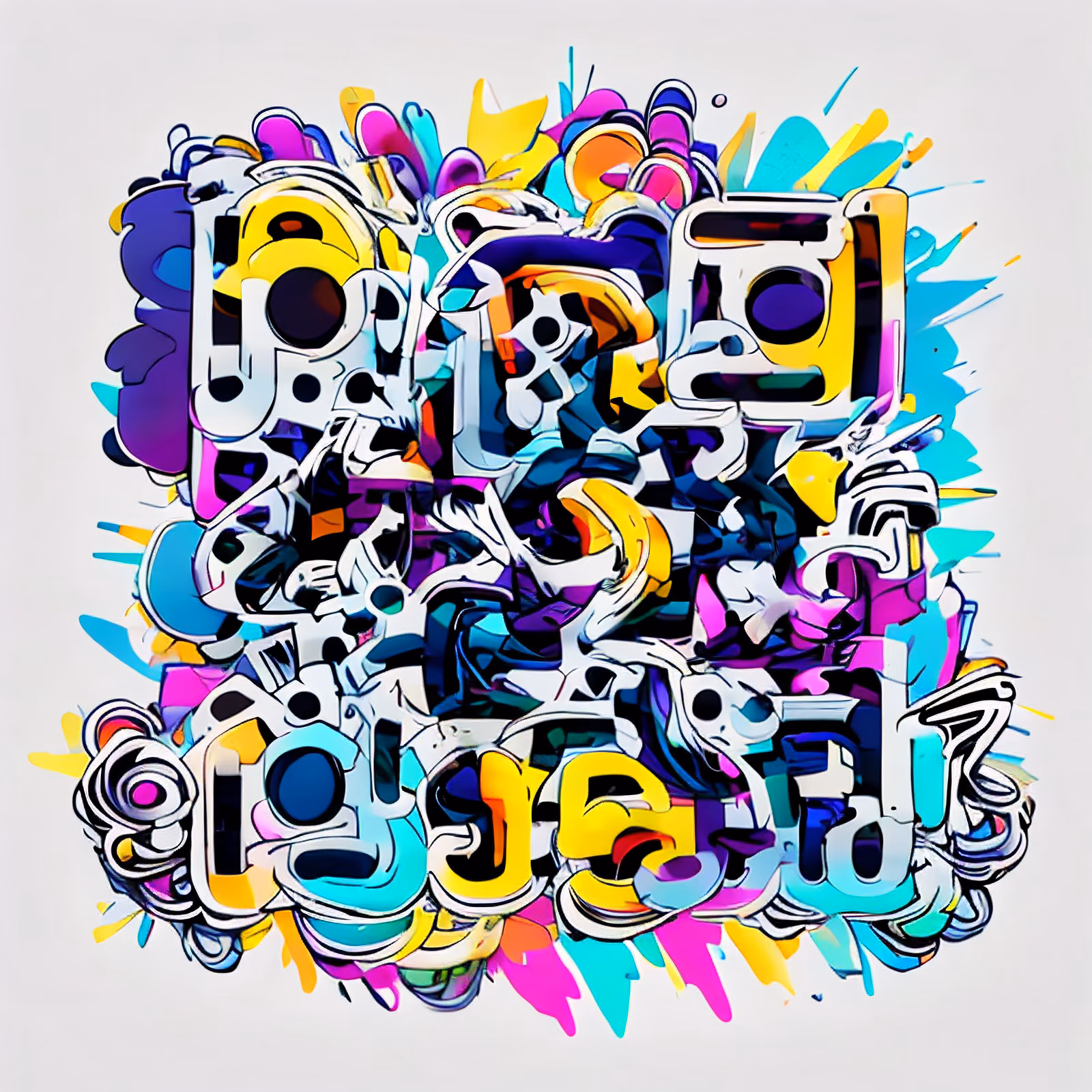 Graffiti Lettering Street Art QR Code for Stickers — image 1