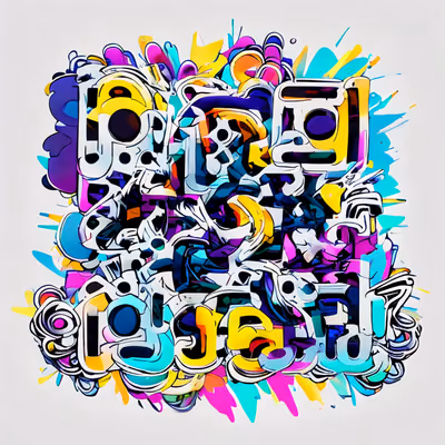 Graffiti Lettering Street Art QR Code for Stickers — image 1