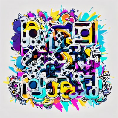 Graffiti Lettering Street Art QR Code for Stickers