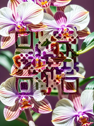 Orchid Branch Macro Photo QR Code Art