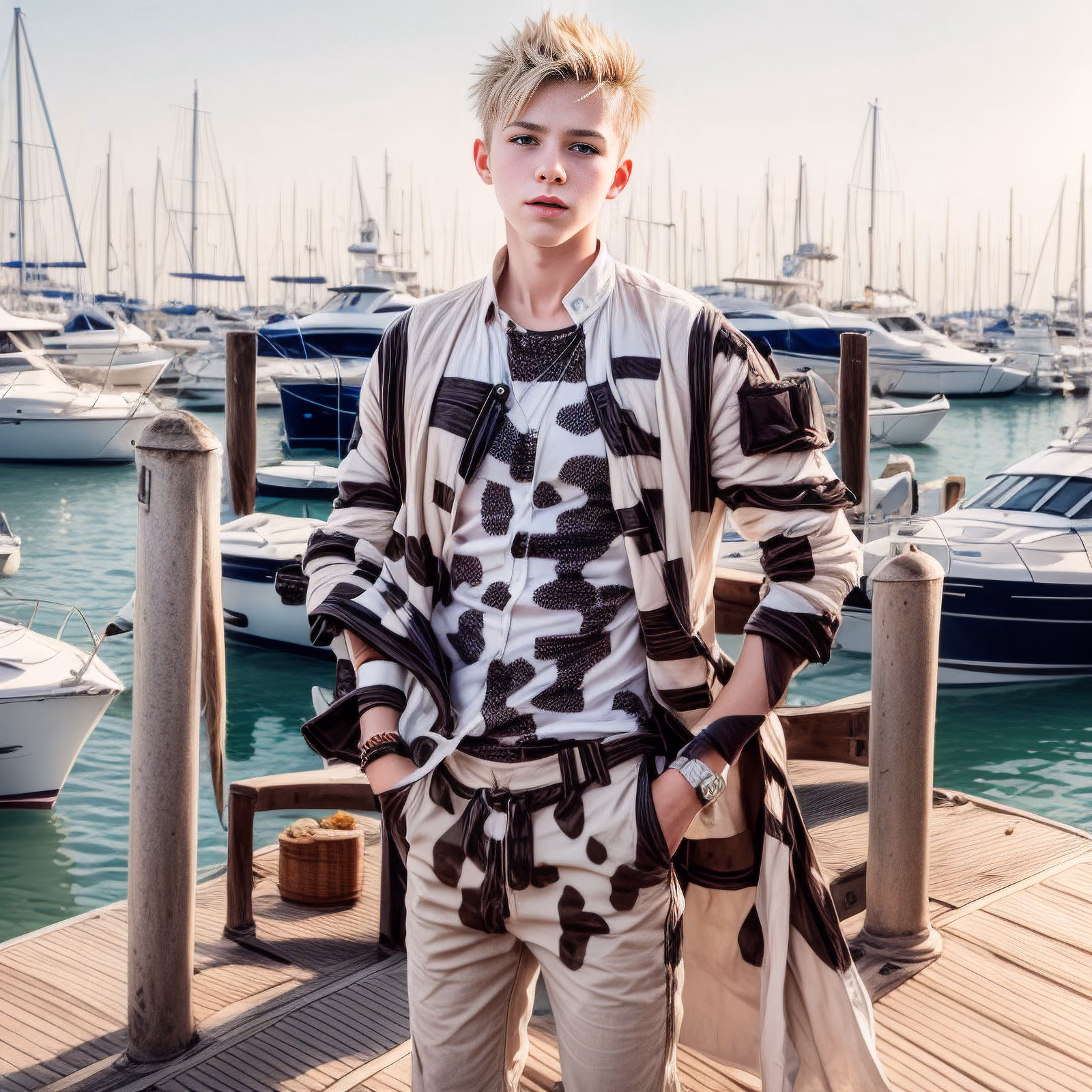 Blonde Boy Marina Portrait QR Code for Posters — image 1