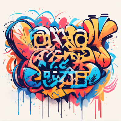 Wildstyle Graffiti Lettering QR Code for Apparel — image 1