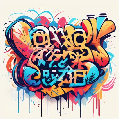 Wildstyle Graffiti Lettering QR Code for Apparel