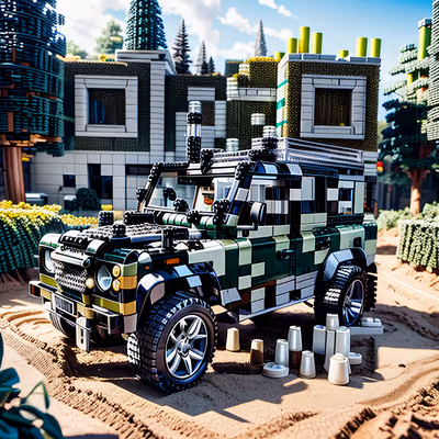 Brick Built Off-Road Truck QR Code for Posters — image 1