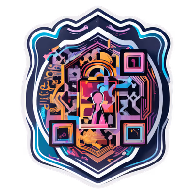 Padlock Shield Vector QR Code for Stickers — image 1