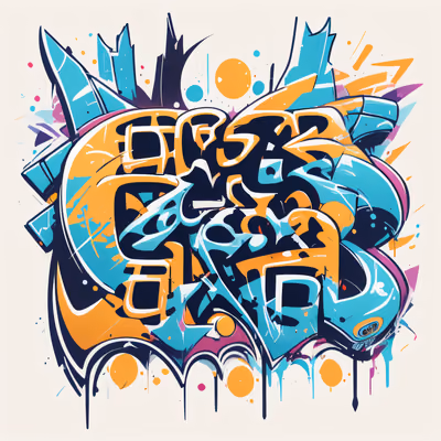 Wildstyle Graffiti Lettering QR Code for Apparel — image 1