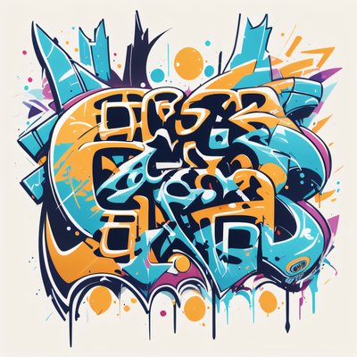 Wildstyle Graffiti Lettering QR Code for Apparel