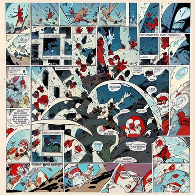 Superhero Comic Page QR Code for Book Covers