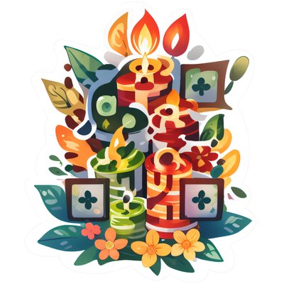 Handmade Candles Vector QR Code for Stickers