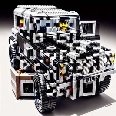 Brick Built Off Road Truck QR Code for Packaging