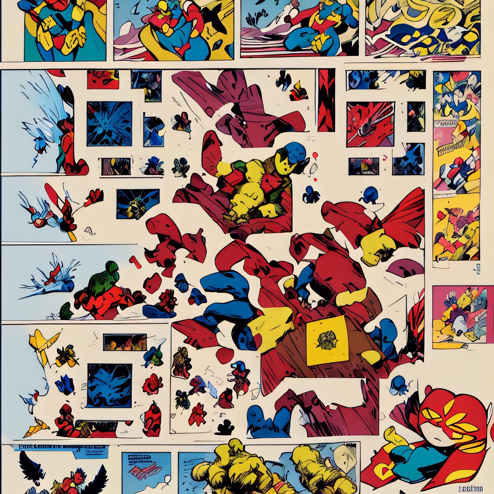 Superhero Comic Page Panels QR Code for Posters — image 1