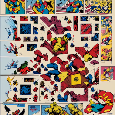 Superhero Comic Page Panels QR Code for Posters — image 1