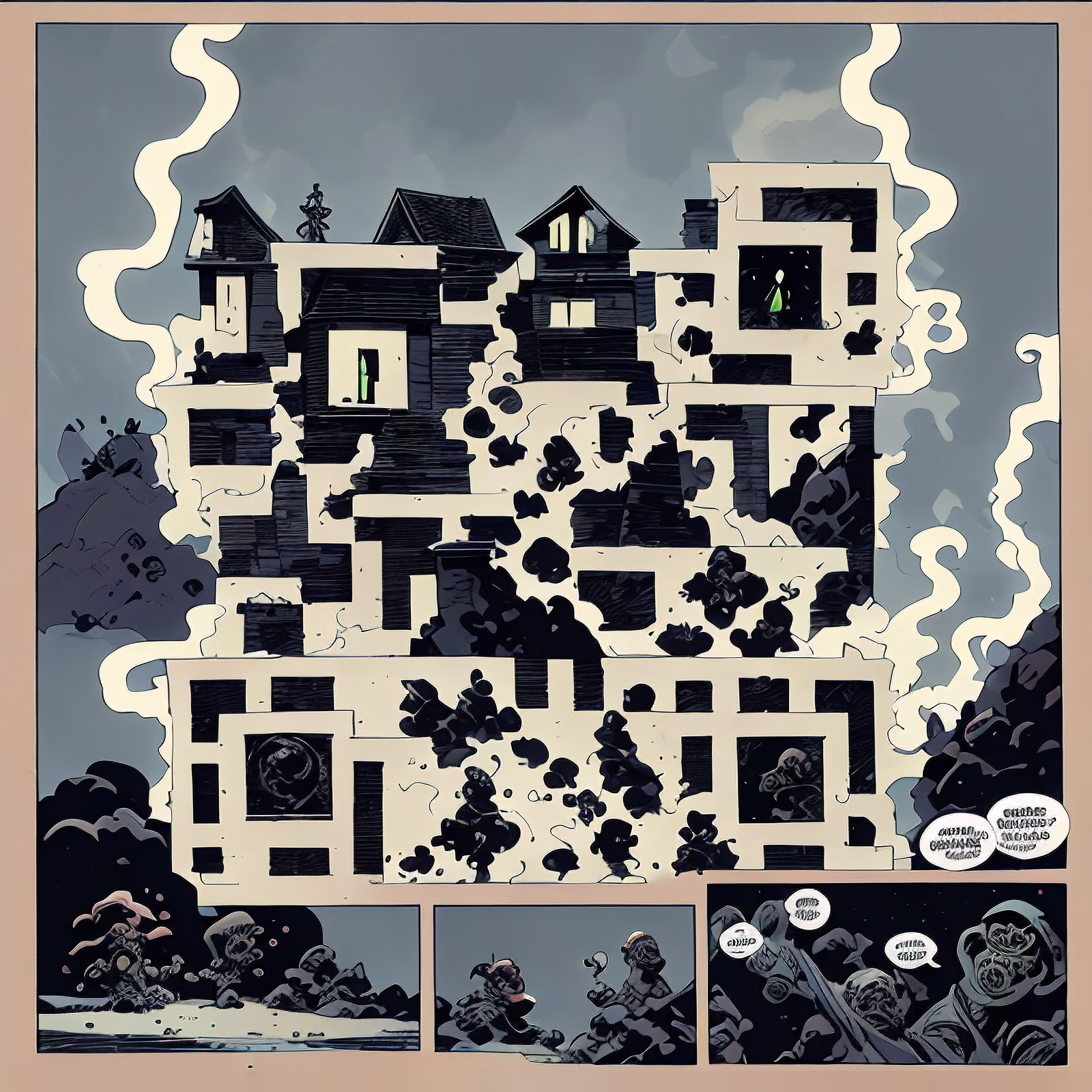 Haunted Mansion Comic Page QR Code for Book Covers — image 1