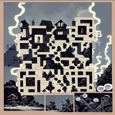 Haunted Mansion Comic Page QR Code for Book Covers — image 1
