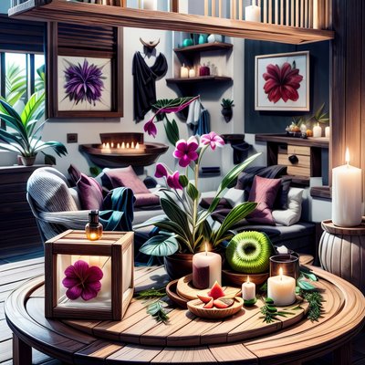 Candlelit Spa Lounge Digital QR Code for Posters