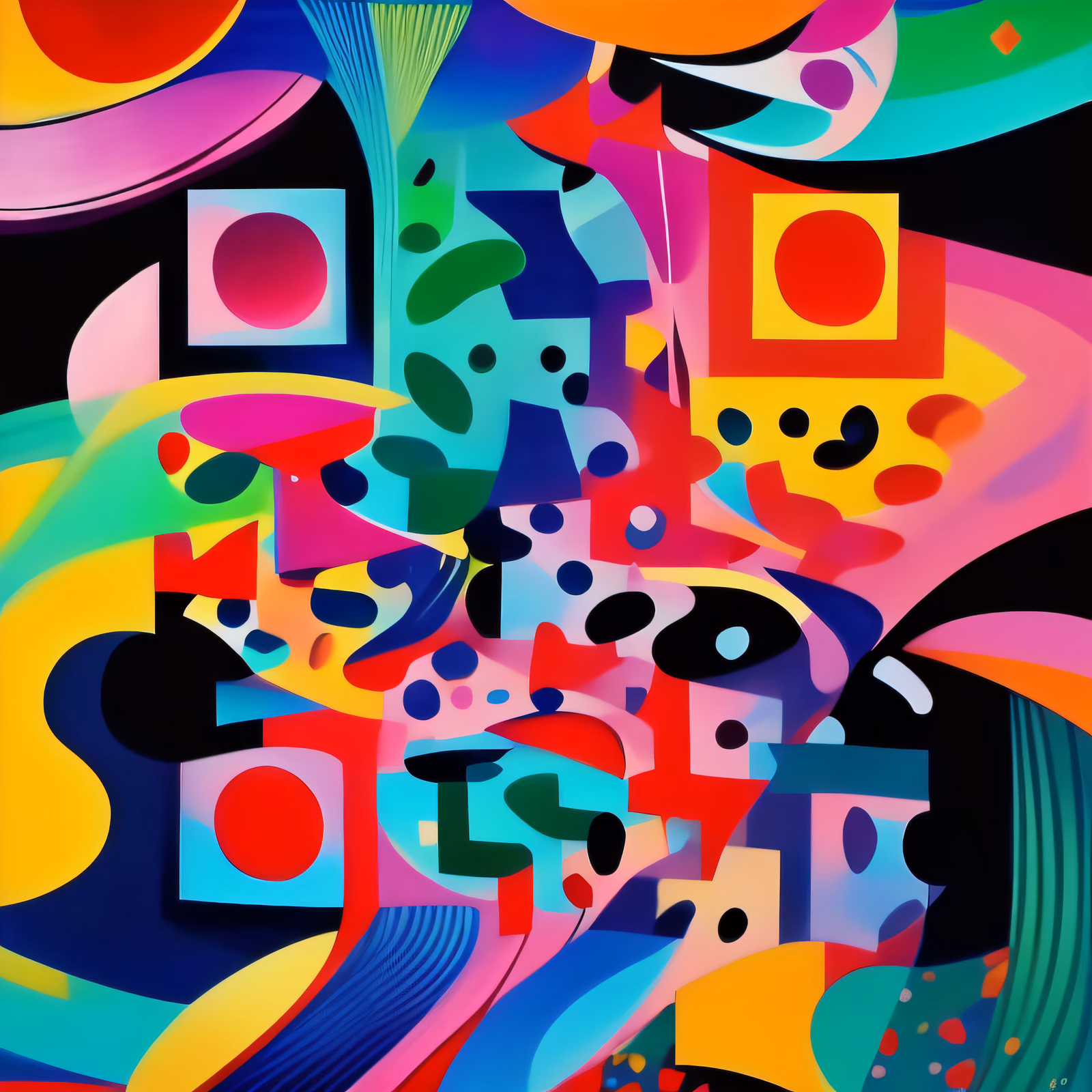 Colorful Abstract Shapes Painting QR Code Art — image 1