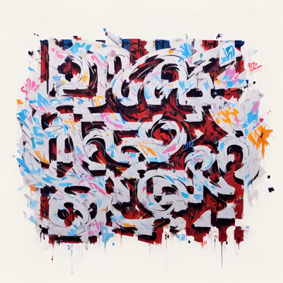 Graffiti Tag Lettering Street Art QR Code for Posters — image 1
