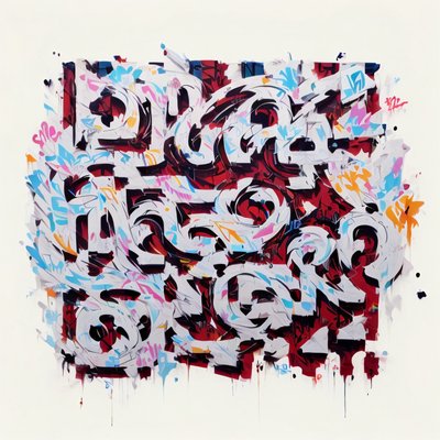 Graffiti Tag Lettering Street Art QR Code for Posters