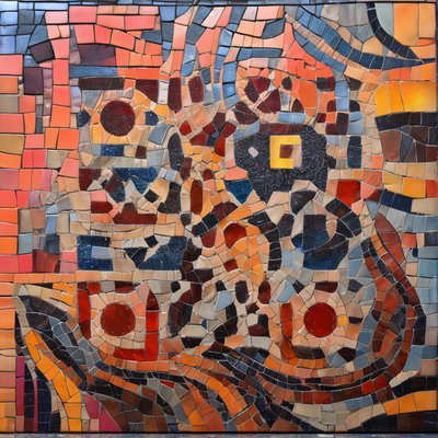 Colorful Tile Mosaic QR Code Art
