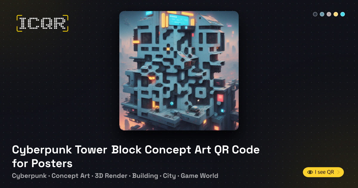 Cyberpunk Tower Block Concept Art