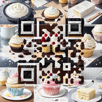 Cupcake Baking Photo Collage QR Code for Restaurant Menus